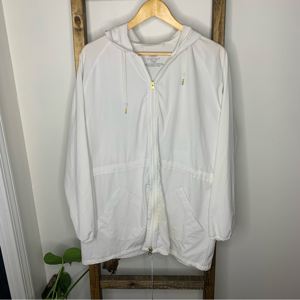 Soma White Zip Up Hooded Jacket